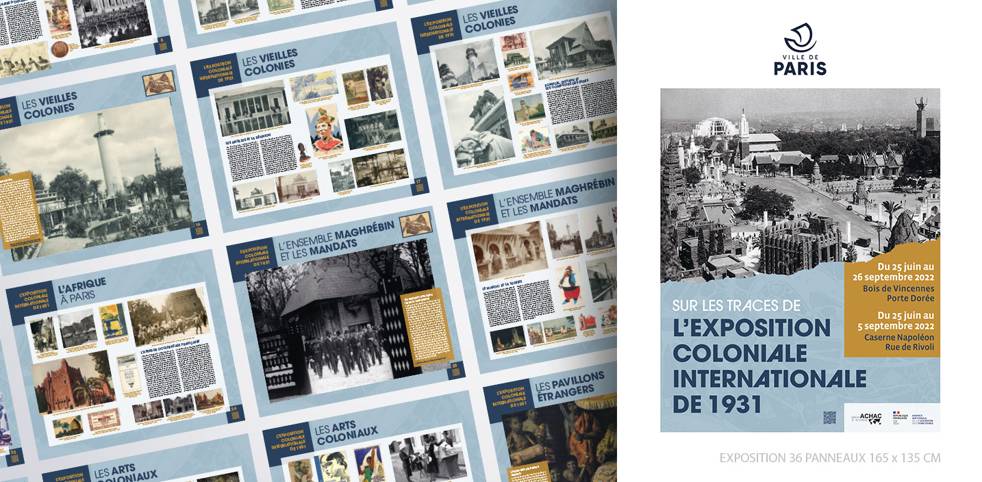 Exposition 36 panneaux : Sur les traces de l'Exposition coloniale internationale de 1931